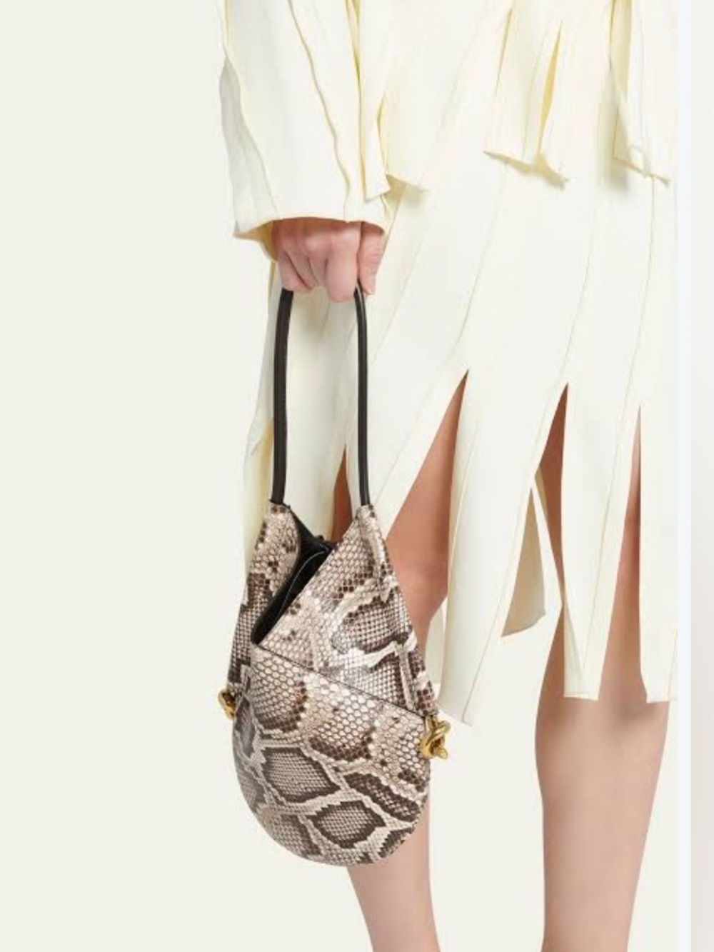 NWT Bottega Veneta Solstice Small Python Shoulder Bag